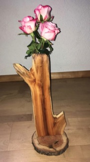 Blumenvase aus Ebenholz